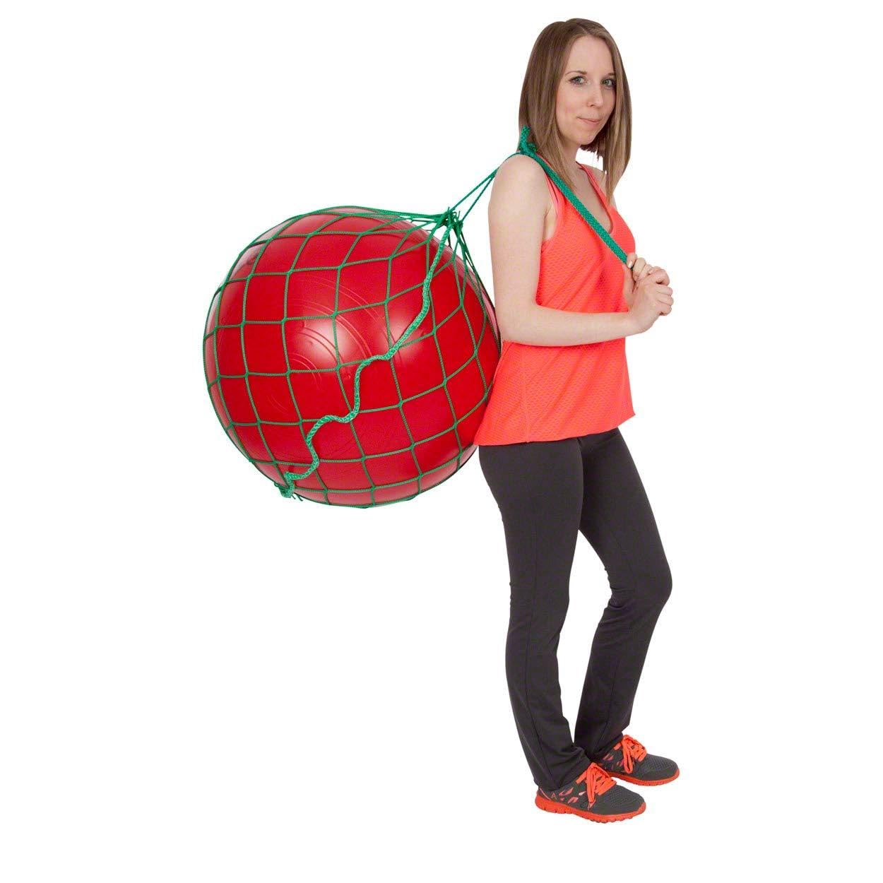 Sport-Tec Ballnetz für Gymnastikbälle Aufbewahrungshilfe Transporttasche Aufhängung GRÜN