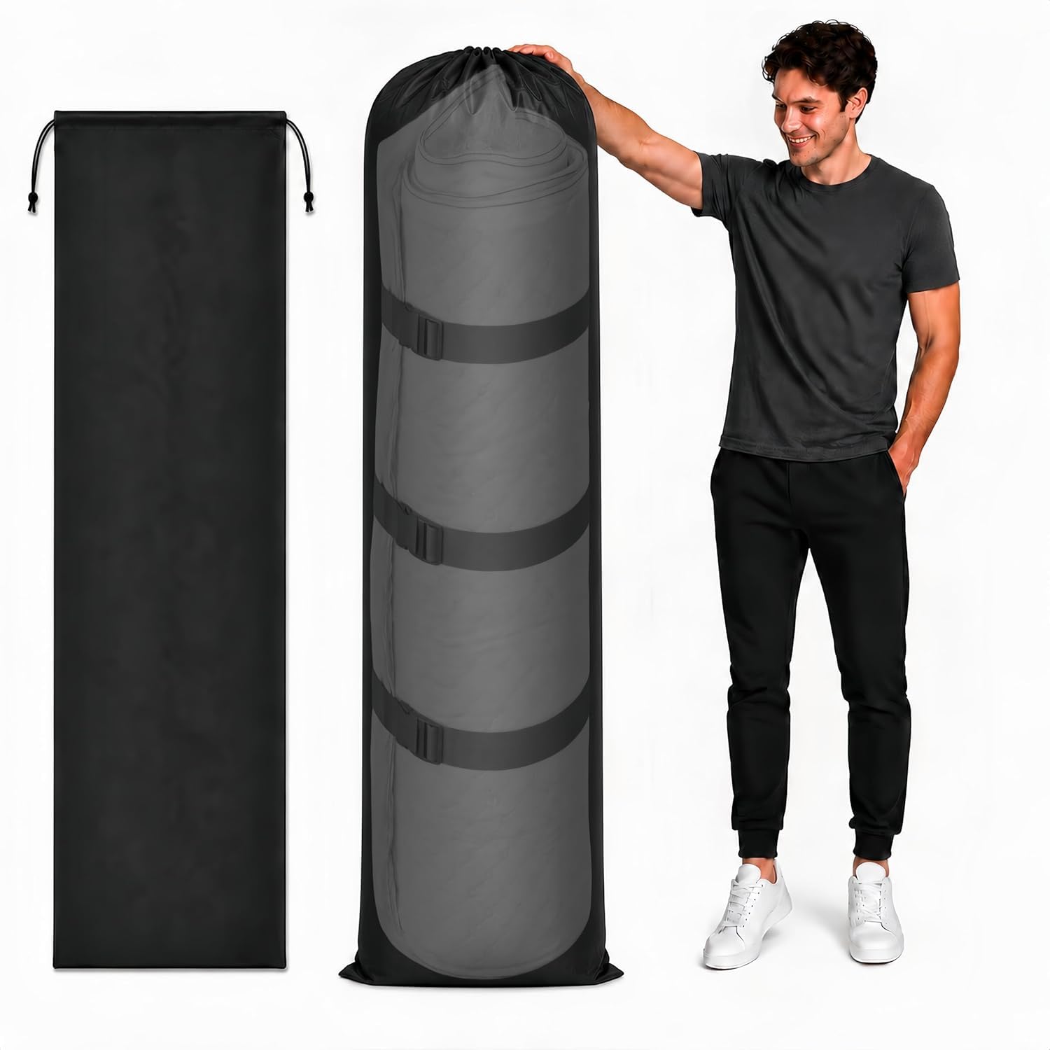 Mattress Storage Bag for Moving, Full & Full XL Vacuum-Sealed Mattress Rolls Bag, Reusable Mattress Moving Bag with Drawstring Closure, Protective Storage Cover (Bag Only)-image-7