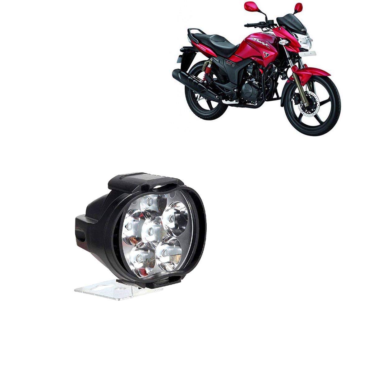 Adroitz 6 Led Motorcycle Bike Headlight Fog Spotlight Driving Light Extra Lamp For Honda Cb Unicorn (12W)