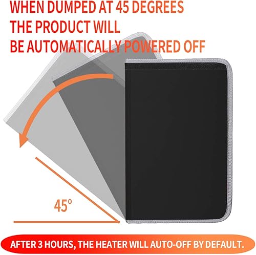Miniatura 6 de TISHIJIE Calentadores de espacio plegables eléctricos con ángulo de inclinación sobre 45 apagado automático y protección contra sobrecalentamiento,