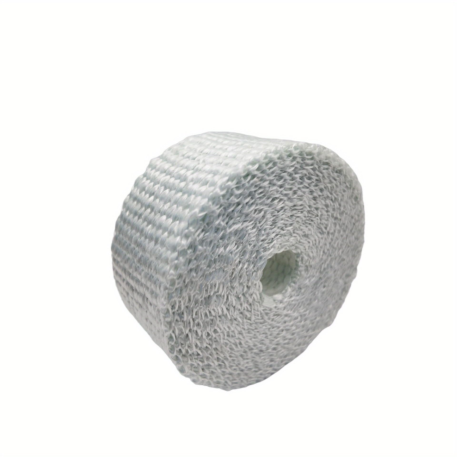 Cvndts White Motorcycle Hole Heat-Shield 5M X 5Cm High Temp Fiberglass Exhaust Heat Wrap Insulation Tape For Car & Motorcycle Exhaust Pipe(White)