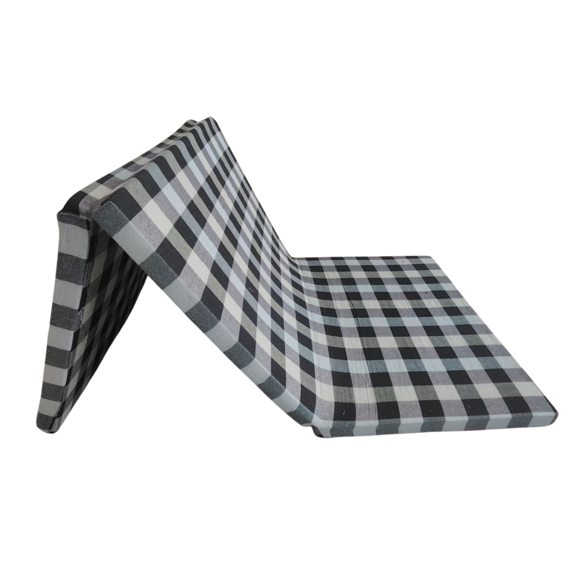 3 Fold Foldable Foam Mattress | 72 x 36 Inch Single Bed Mattress | Lightweight Portable Sleeping Mat (Blacl & White)-image-25