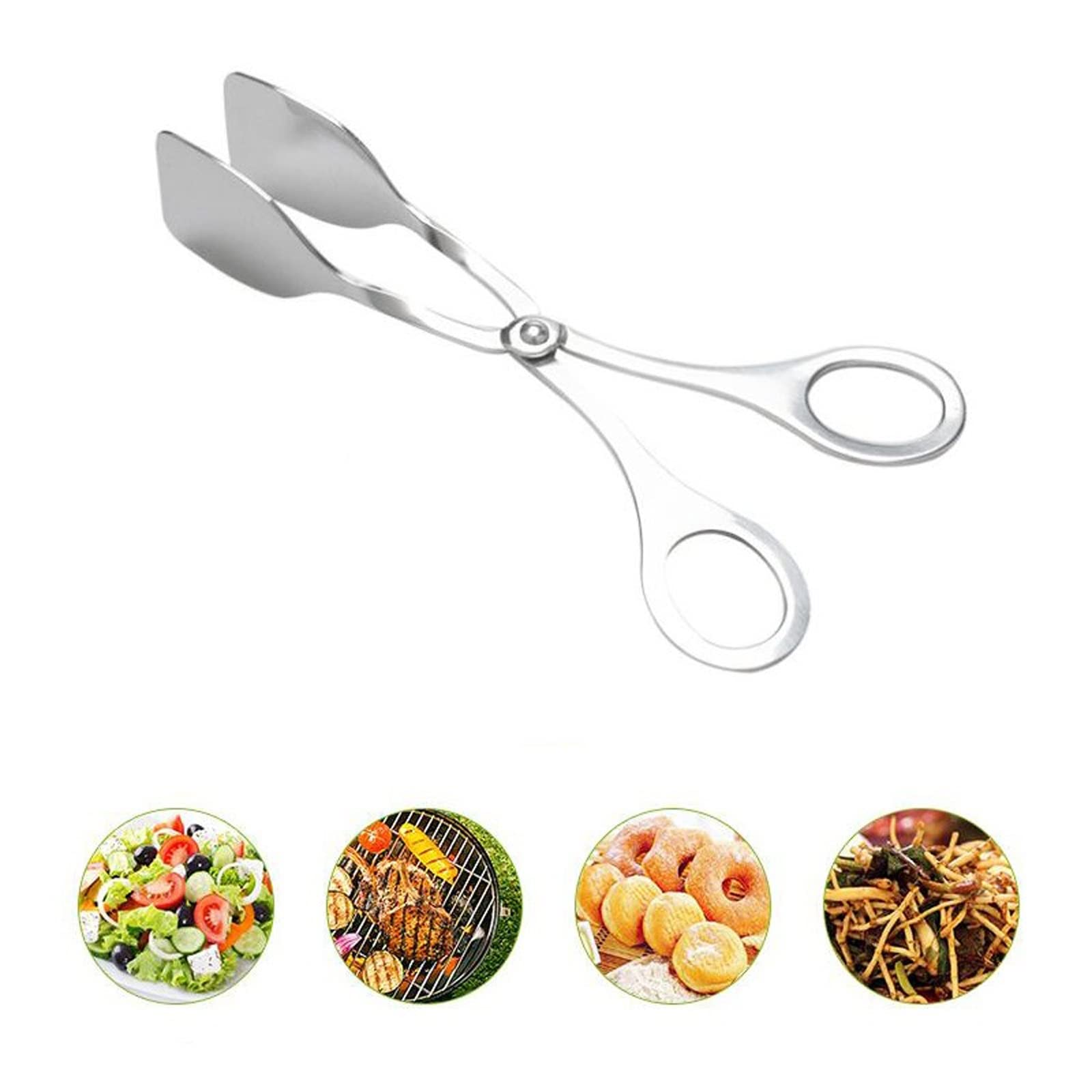 MRKU Pinzas de Acero Inoxidable para cocinar, Utensilios para Servir, Pinzas para ensaladas, Accesorios para bufé de Barbacoa
