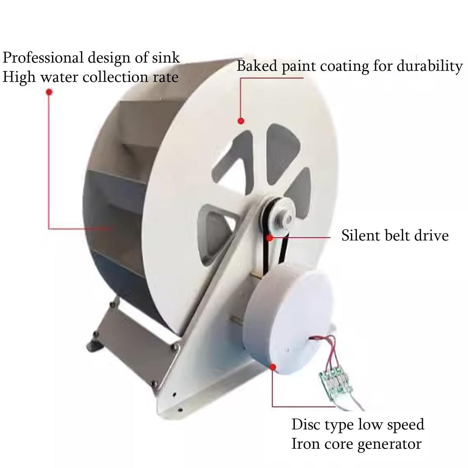 Generador de turbina hidráulica, Central hidroeléctrica de Disco de Baja Velocidad para Uso Exterior, generación de Electricidad doméstica de 50 W/100 W.