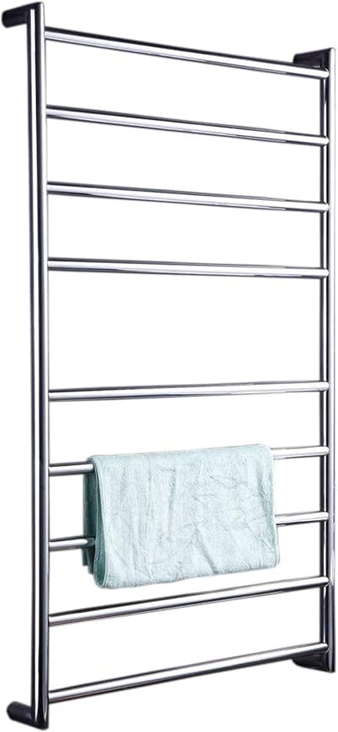 Heated Towel Rail Rails Towel Warmer,Towel Warmer, Electric Towel Rack Stainless Steel Wall Mounted Hardwired and Plug in Towel Heater Easy to Install Bathroom Accessories (Size :