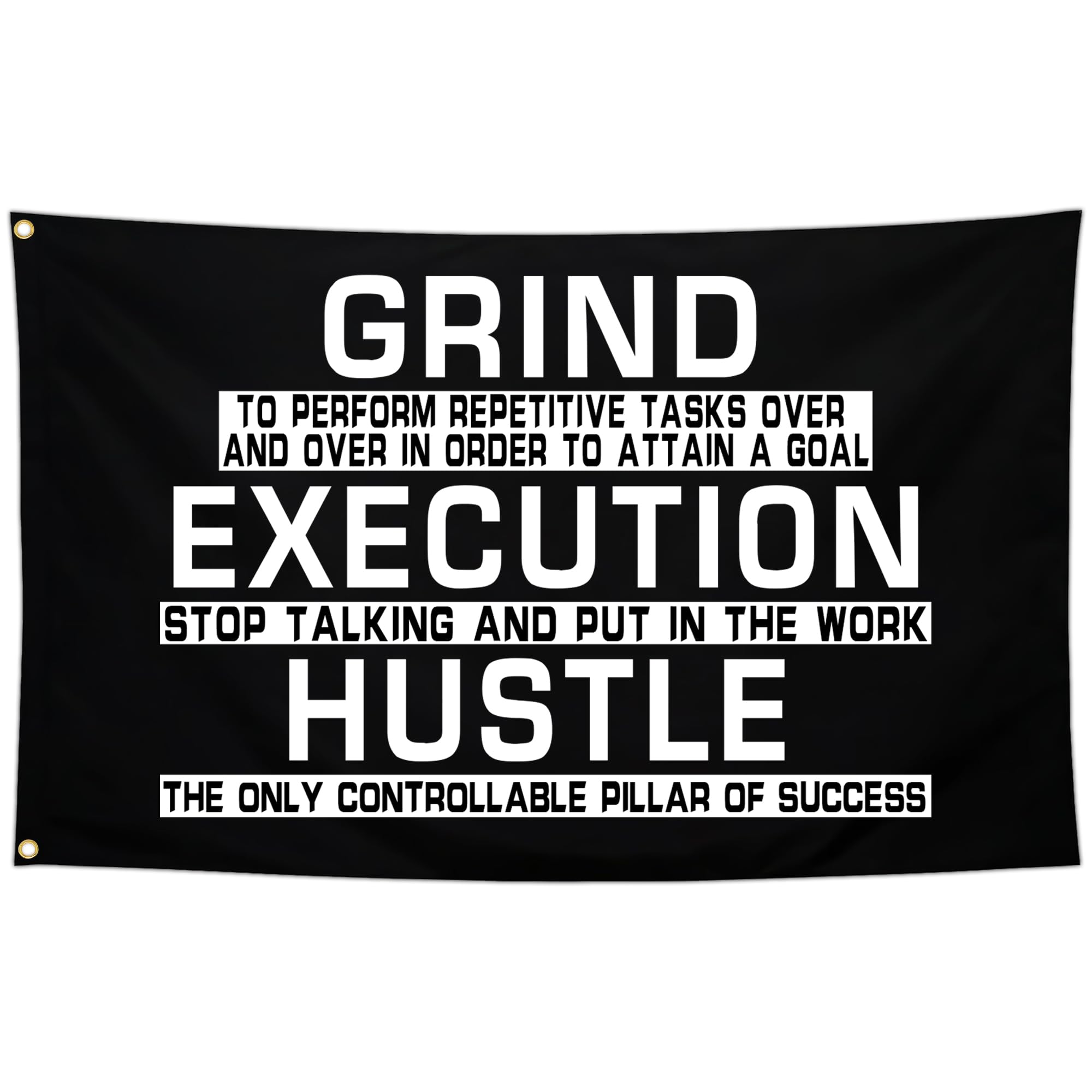 Aroxtms Discipline Motivational Flag 3x5 Ft Grind Hustle Execution Gym Motivational Flags for Room Home Gym Office Bedroom Fitness Inspirational Flags
