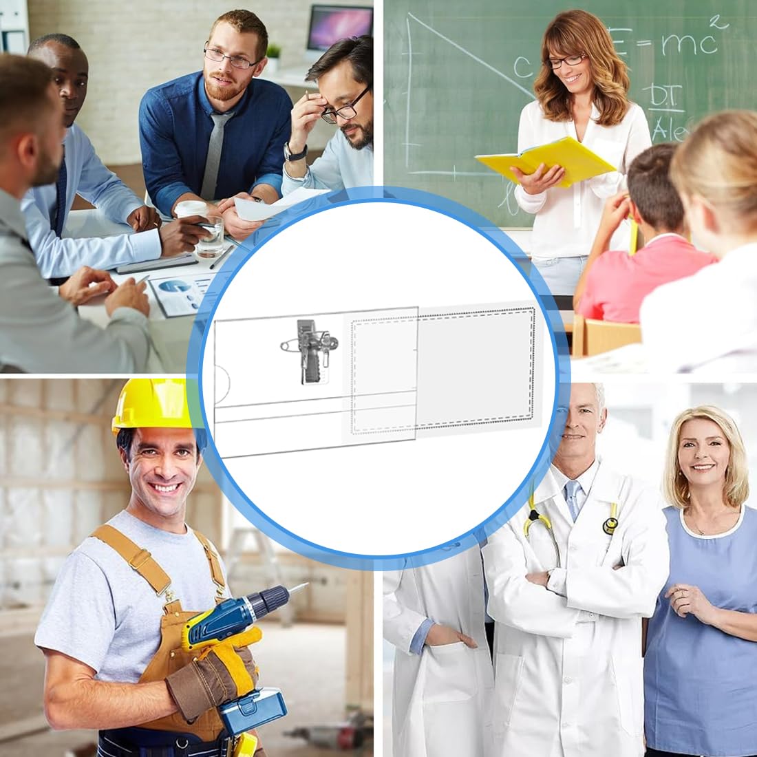 Porta Badge 30 Pezzi 90x56mm Custodia Protettiva con Spilla di Sicurezza per Scuola Ospedale Ufficio