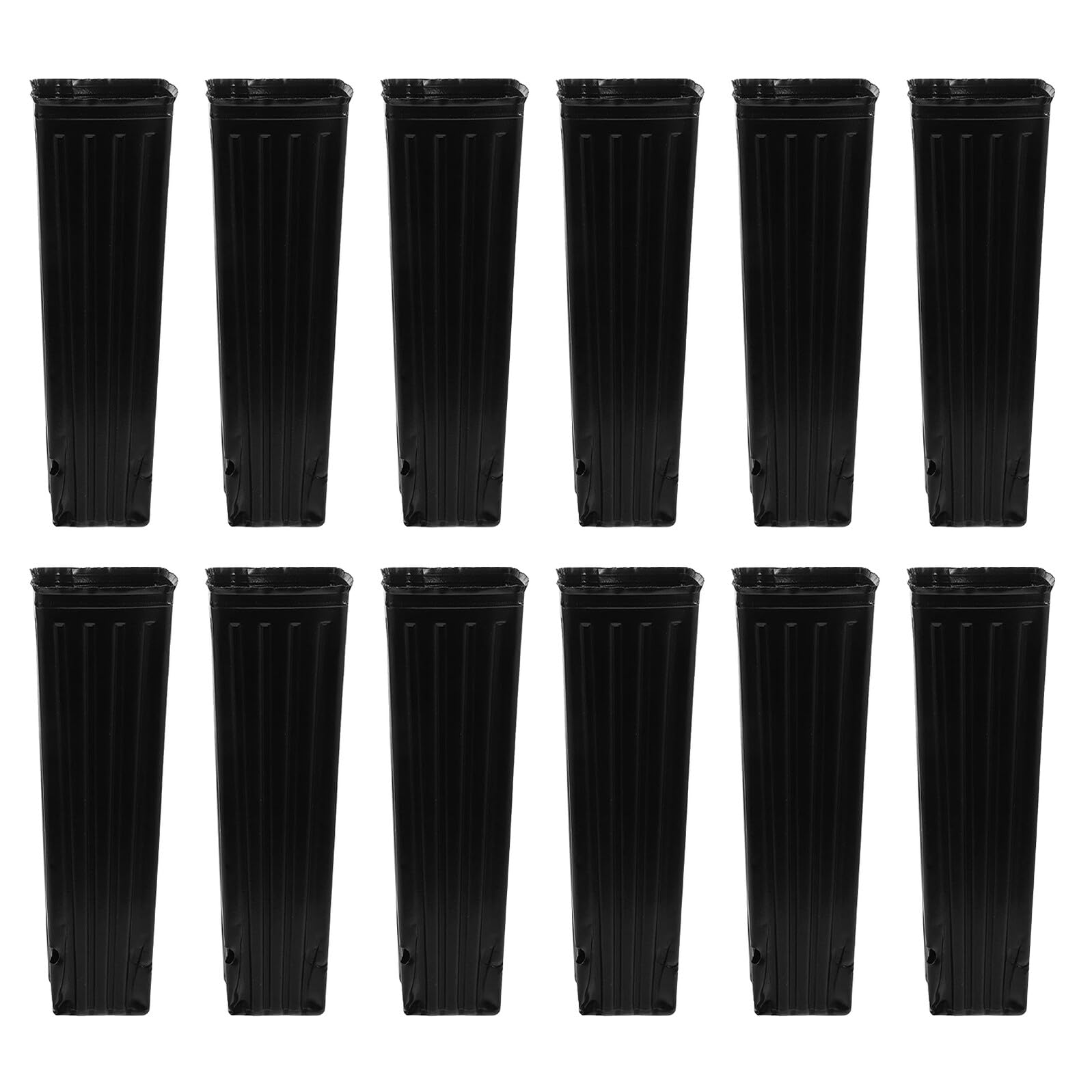 Mipcase Pots de Pépinière en Plastique Noir 10X30 CM 80 Pièces Pots Profonds Drainage pour Culture de Plantes Fleurs et Succulentes en Extérieur Contenants Réutilisables Réutilisable