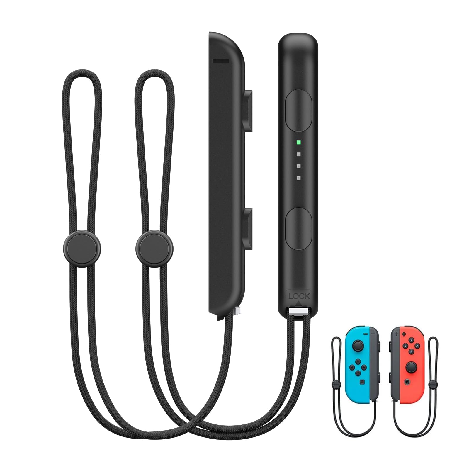2 Pack Wrist Strap for Switch Joycon, Replacement Accessories for Joy Con Straps (Black)