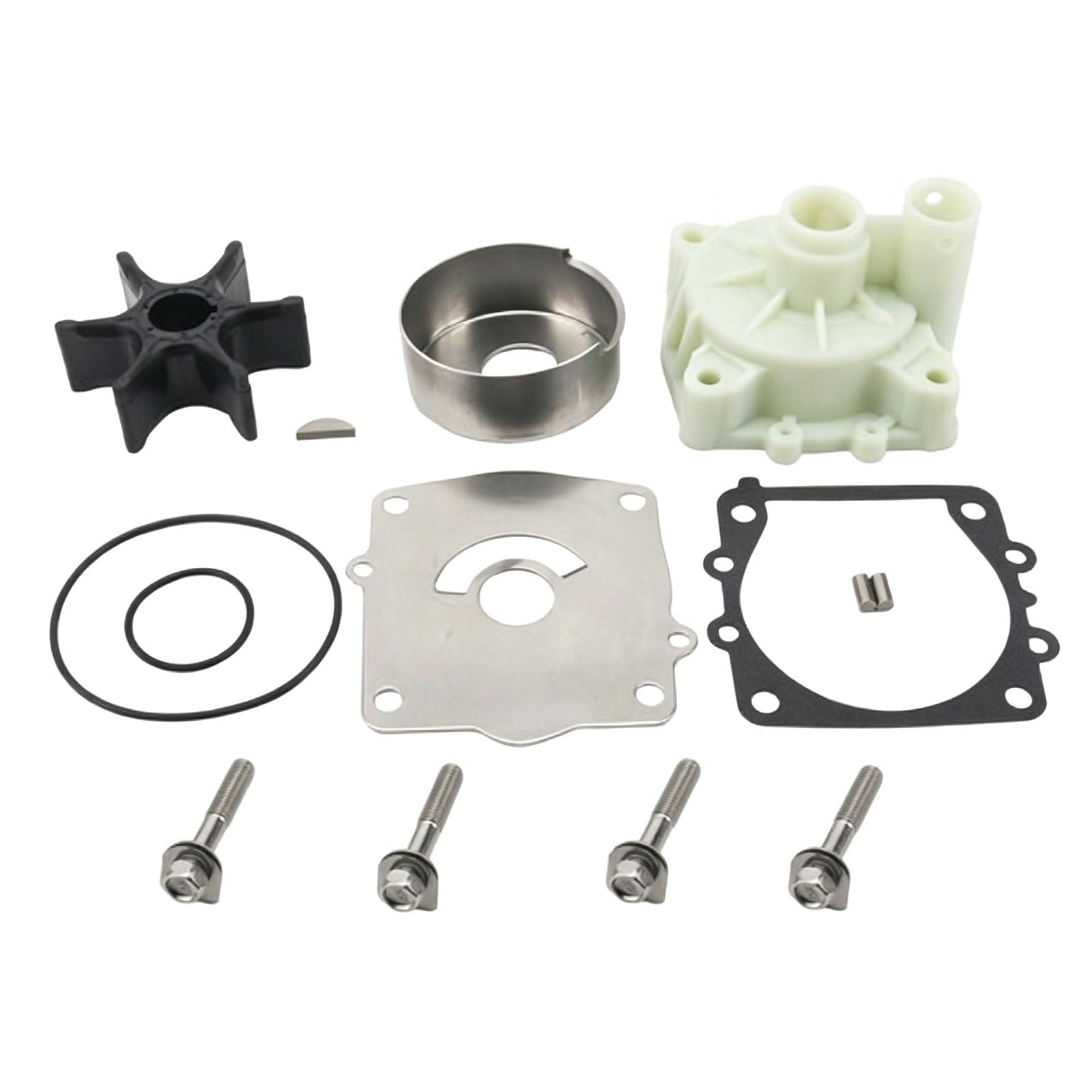Riparazione per girante della Pompa ' Acqua Ricambio, Adatto per Motori fuoribordo a 2 cicli e 4 cicli 150 175 200 250 61AW0078A200 Set Riparazione per Pompa ' Acqua