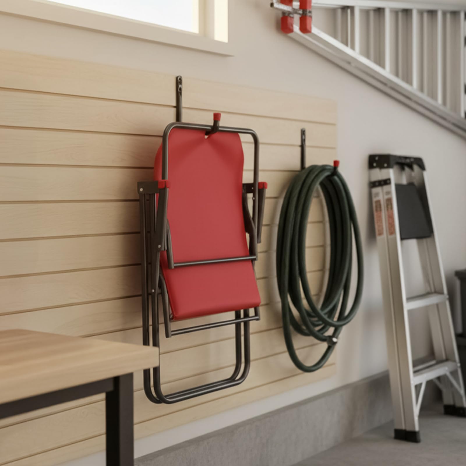 onesto Lot de 6 crochets utilitaires pour rangement de garage | 120 x 80 mm grands crochets à suspendre | Crochets utilitaires revêtus de poudre noire pour organisateur d'abri, rangement de garage