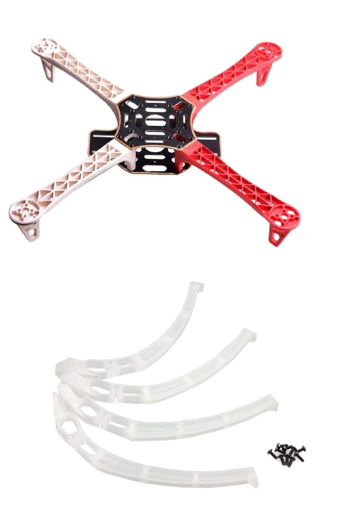 F450 Combo Pack of Plastic 4 Axis Strong Frame And Universal High Landing Gear Quadcopter (White)
