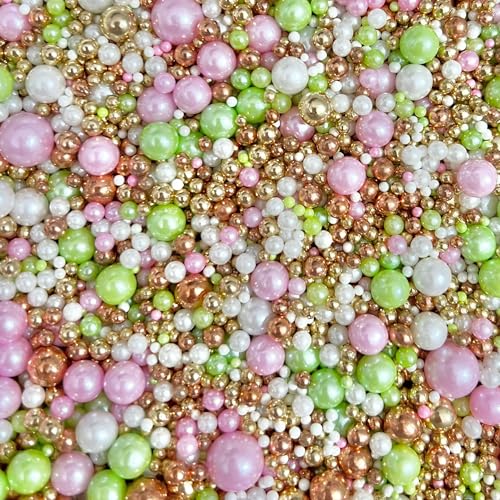 Wicked pink green white rose gold sprinkles edible pearls cupcake cake toppers biscuits ball mix pearls decoration 100s 1000s party baking SUGAR PLUM FAIRY