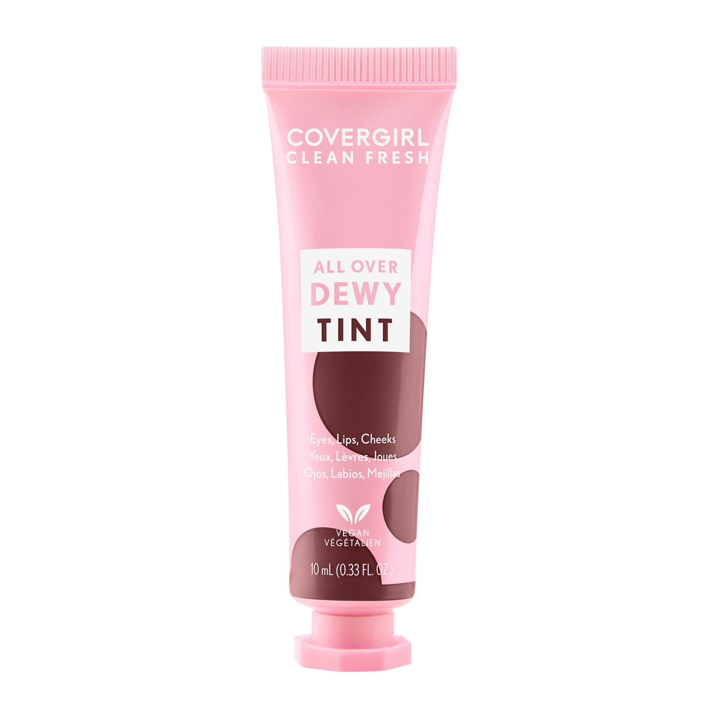 Covergirl Clean Fresh Dewy Tint 100 Rosy Brown, 3-in-1 Tint, Blendable Color For Eyes, Lips & Cheeks, 0.33 fl oz (Pack of 1)
