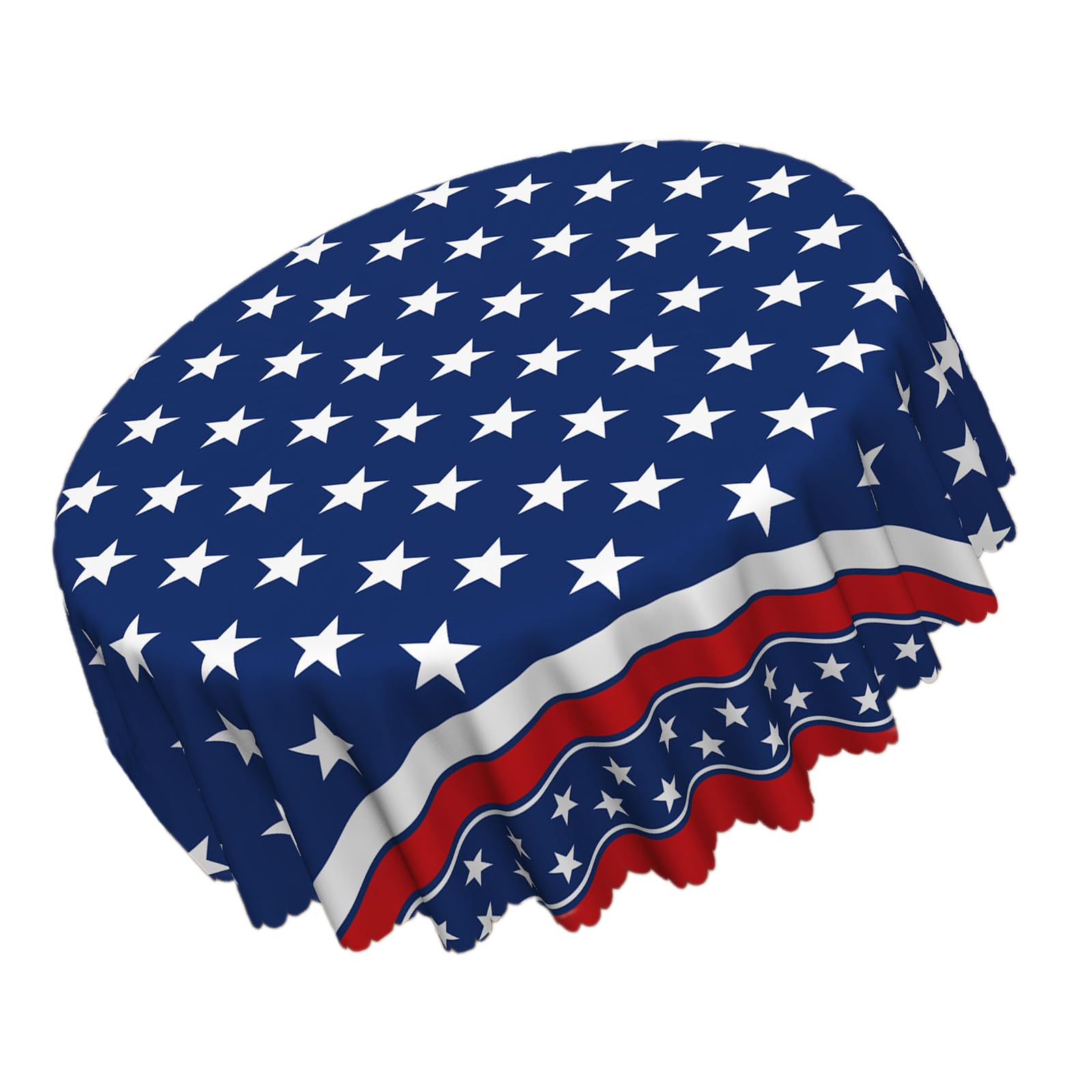 Msioytog Memorial Day 4th of July Themed Waterproofs Tablecloth Easy Wipe Surfaces Indoor Outdoor Patriotic Tablecloth Flags