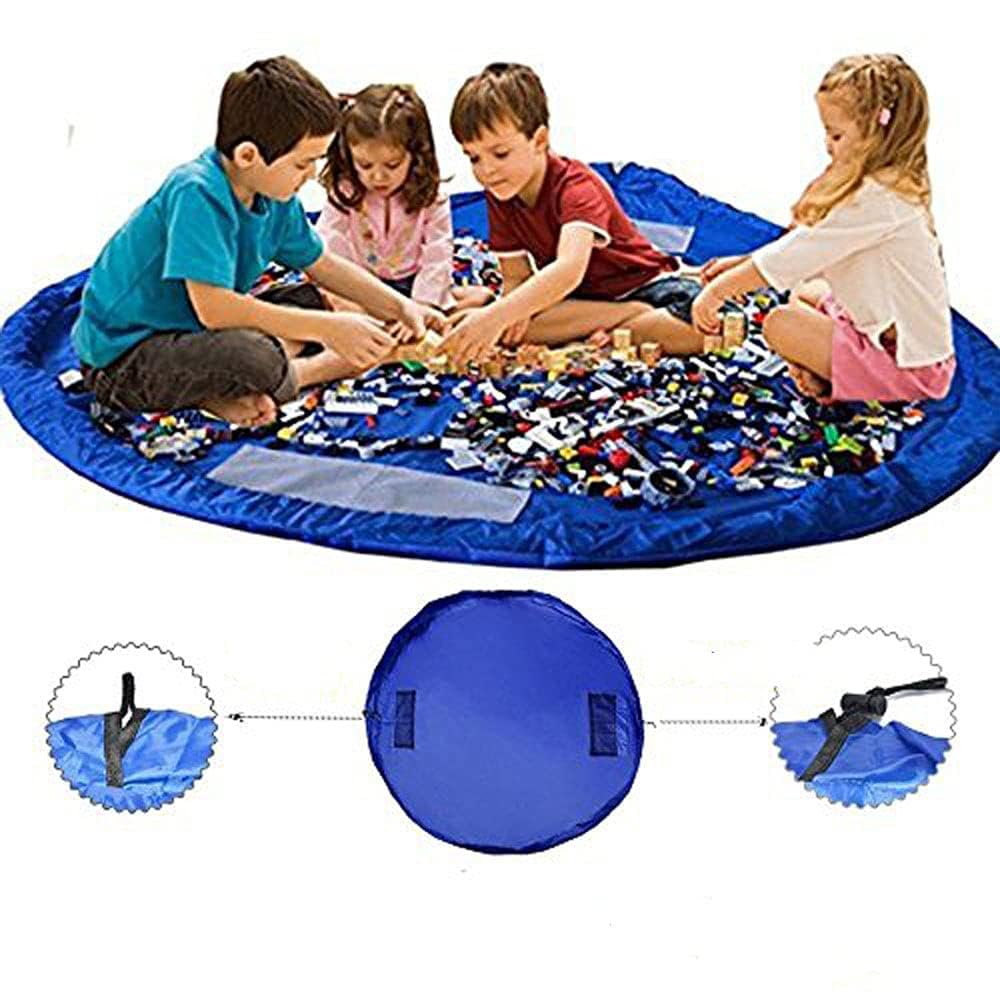 BigNoseDeer Mat Bambino Organizzatore Del Giocattolo Del Bambino 60 Pollici (150 centimetri) (Blu)