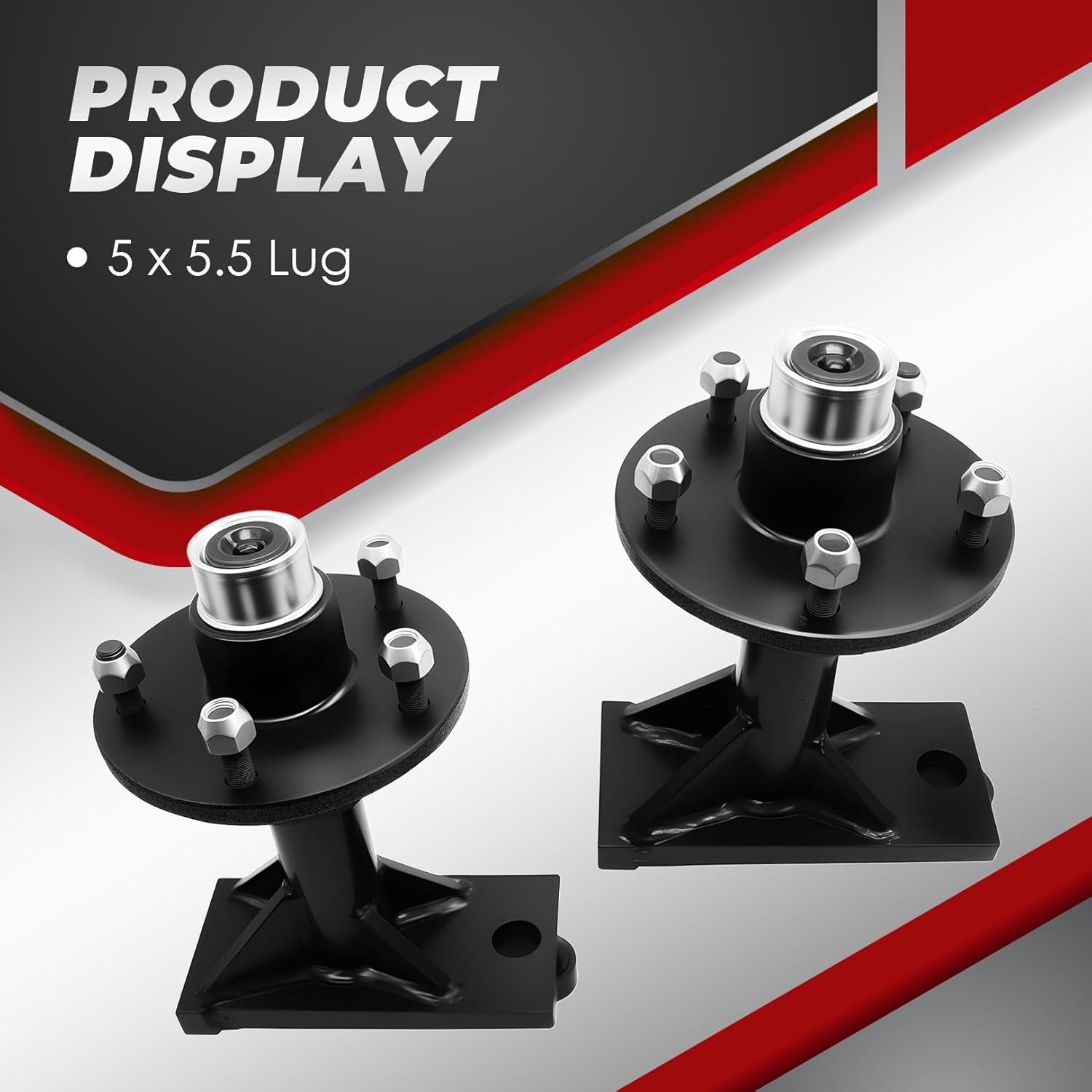 Nakkaa 2 PCS 5 x 5.5 Lug Shipping Container Wheels and Bolt-On Spindle Kit Container Wheel Shifting Tool