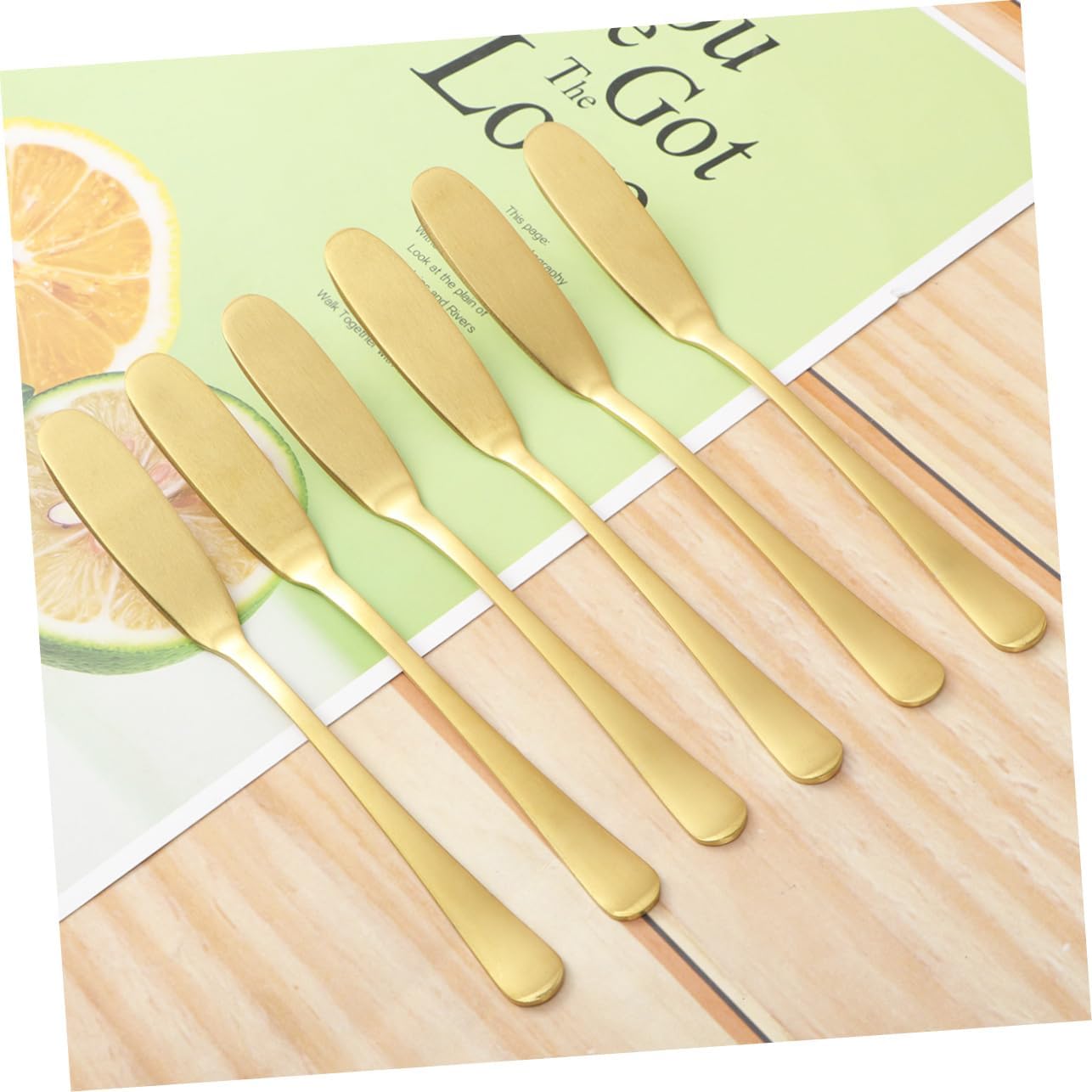 Cabilock 6pcs Stainless Steel Butter Spreaders for Cream Cake, Xmas
