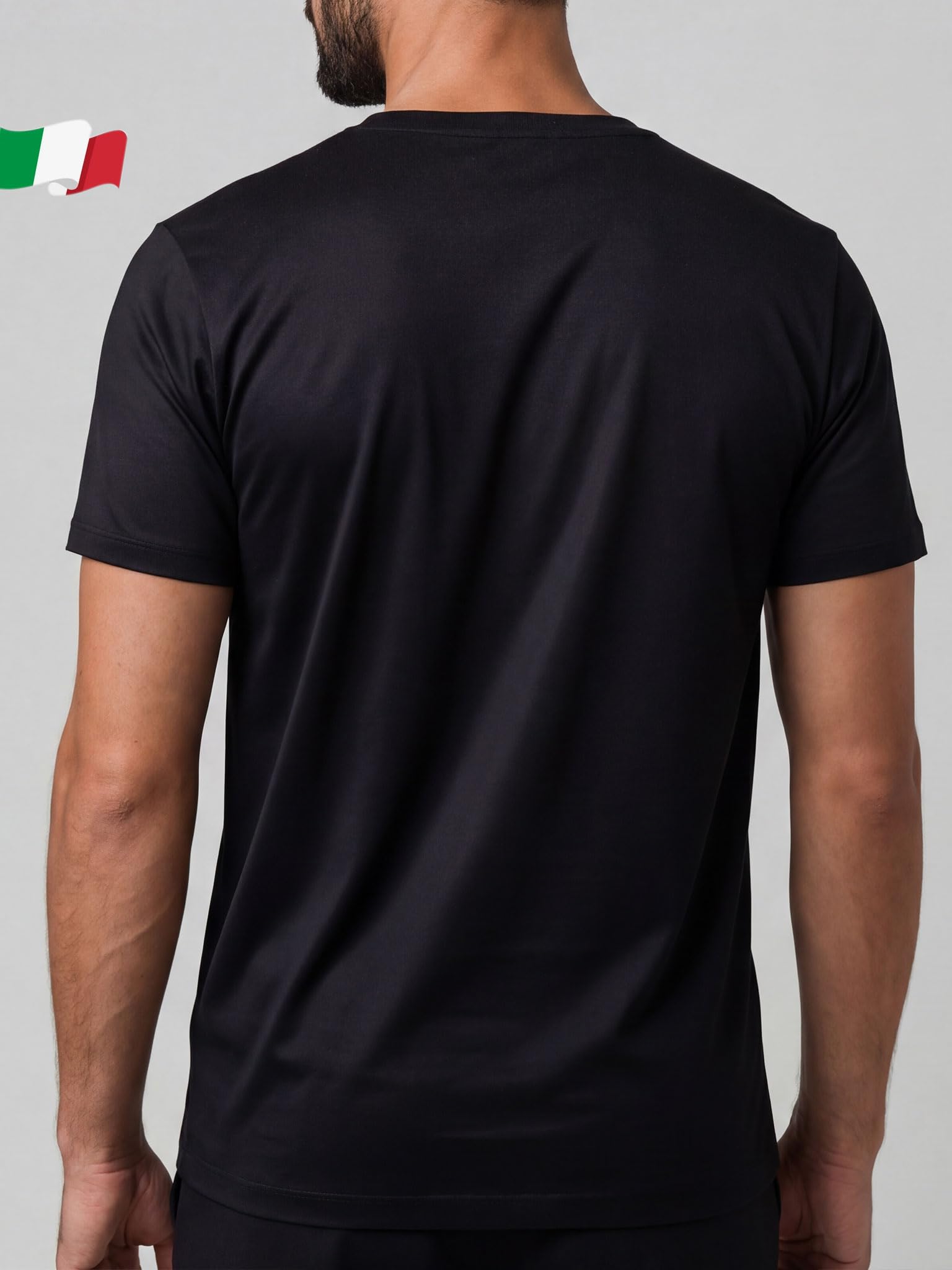 EGI Maglia Intima Uomo Scollo V in Cotone Filo di Scozia, T-Shirt Mezza Manica Traspirante Sottocamicia Elegante Estiva Anti-Sudore Made in Italy Art. 5322