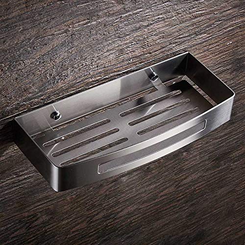 IGZVMBO Floating Shelves Shower Caddy Wall Mount BathroShelves Spice Rack Seasoning Bottles Holde Brushed Nickel Stainless Steel Rectangle