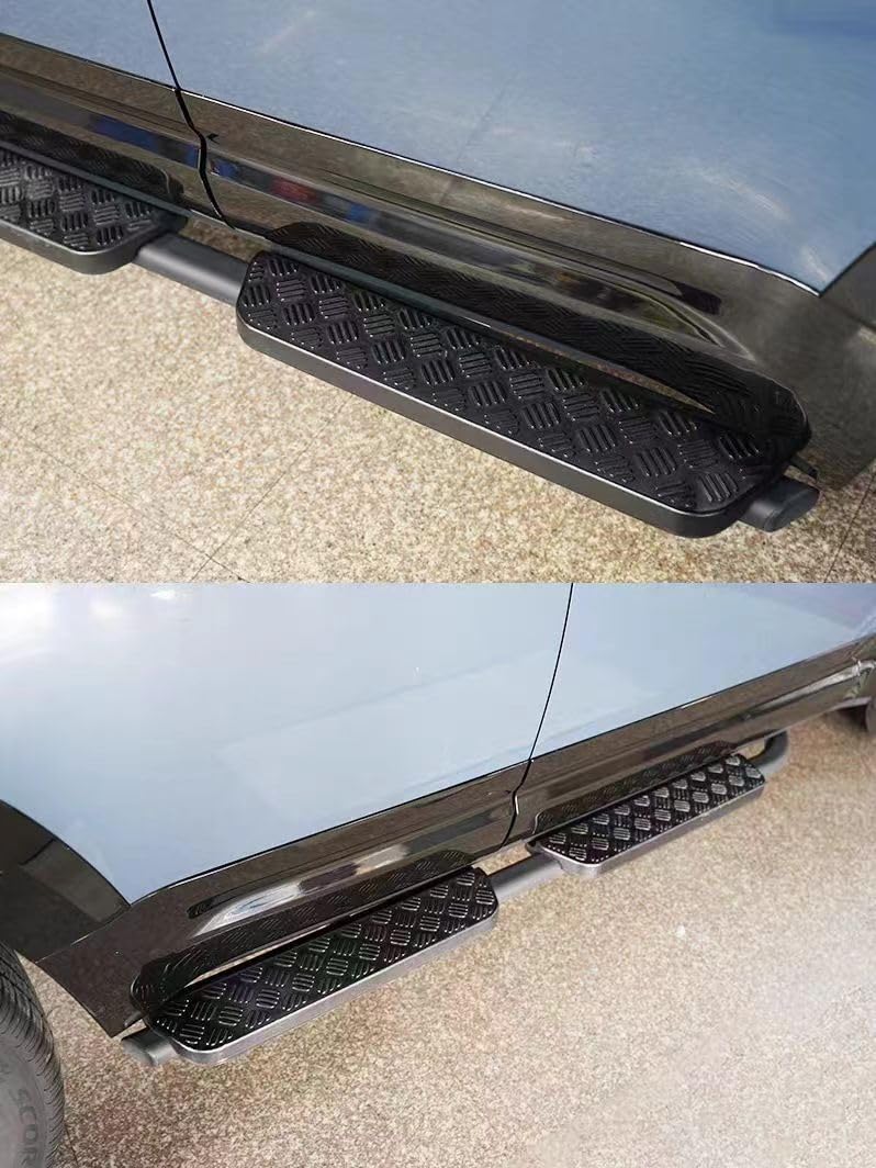 Pedane laterali per Land Rover Defender 110 130 2020-2024 2025 2026 L663 4 porte | 2 pezzi gradini laterali fissi binario pedaliera laterale | Aggiornamento completamente nuovo | Accessori auto nero