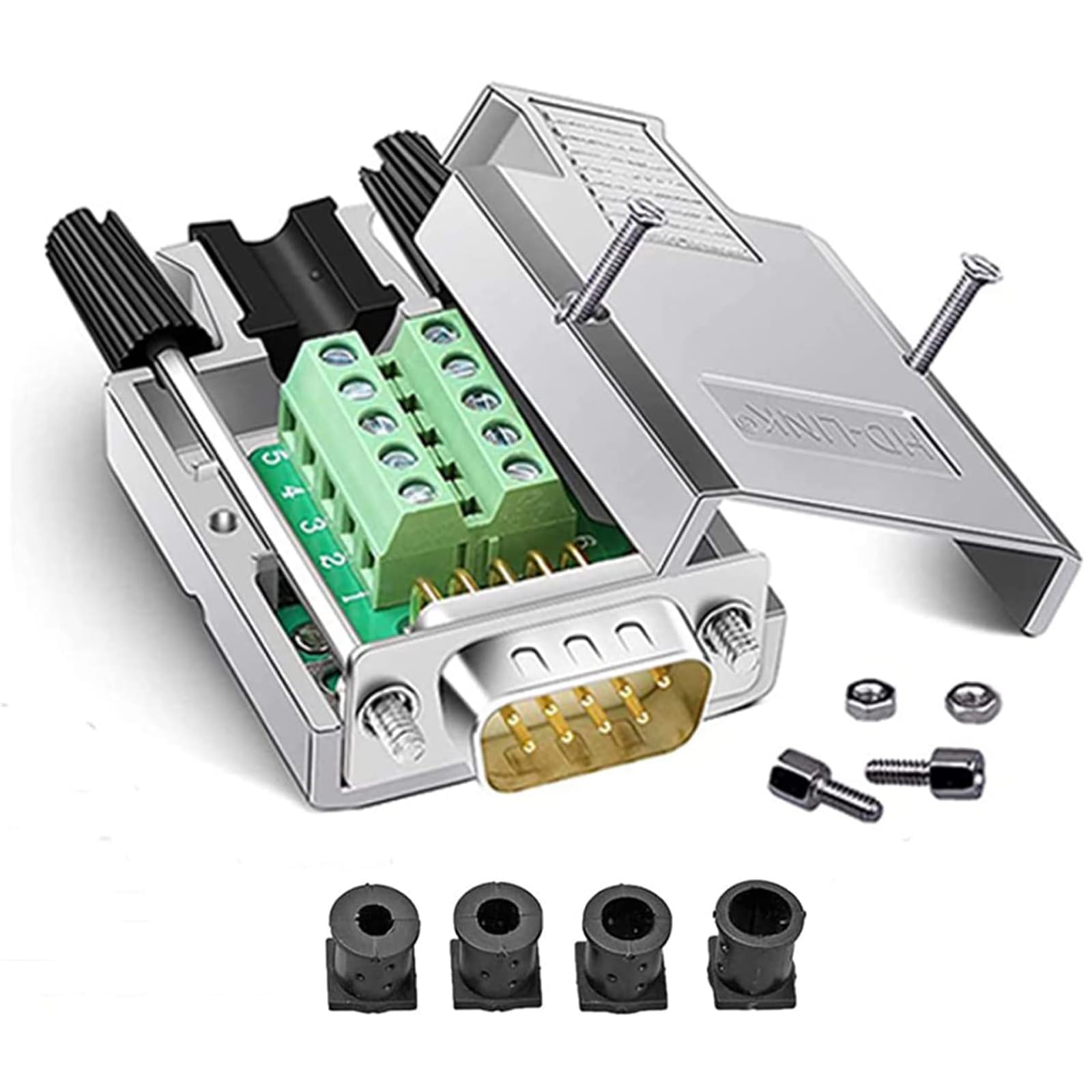 Conector DB9 RS232 D-SUB Adaptador Hembra De 9 Pines A Conector De Terminal Módulo De Señal Con Funda (conector Hembra, DB9 5 5 Con Funda A - Foto 9
