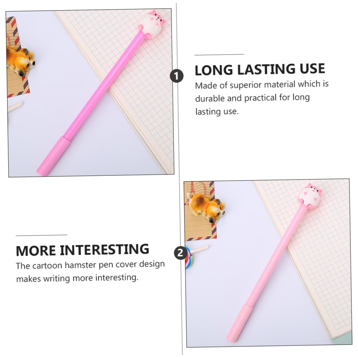 NUOBESTY 36 Pezzi 1 Set Penna Criceto Carino Adorabili Penne a Sfera Adorabili Penne Gel Regali Interessanti Per Gli Studenti Alunno Plastica Comodo Articoli Per La Scrittura