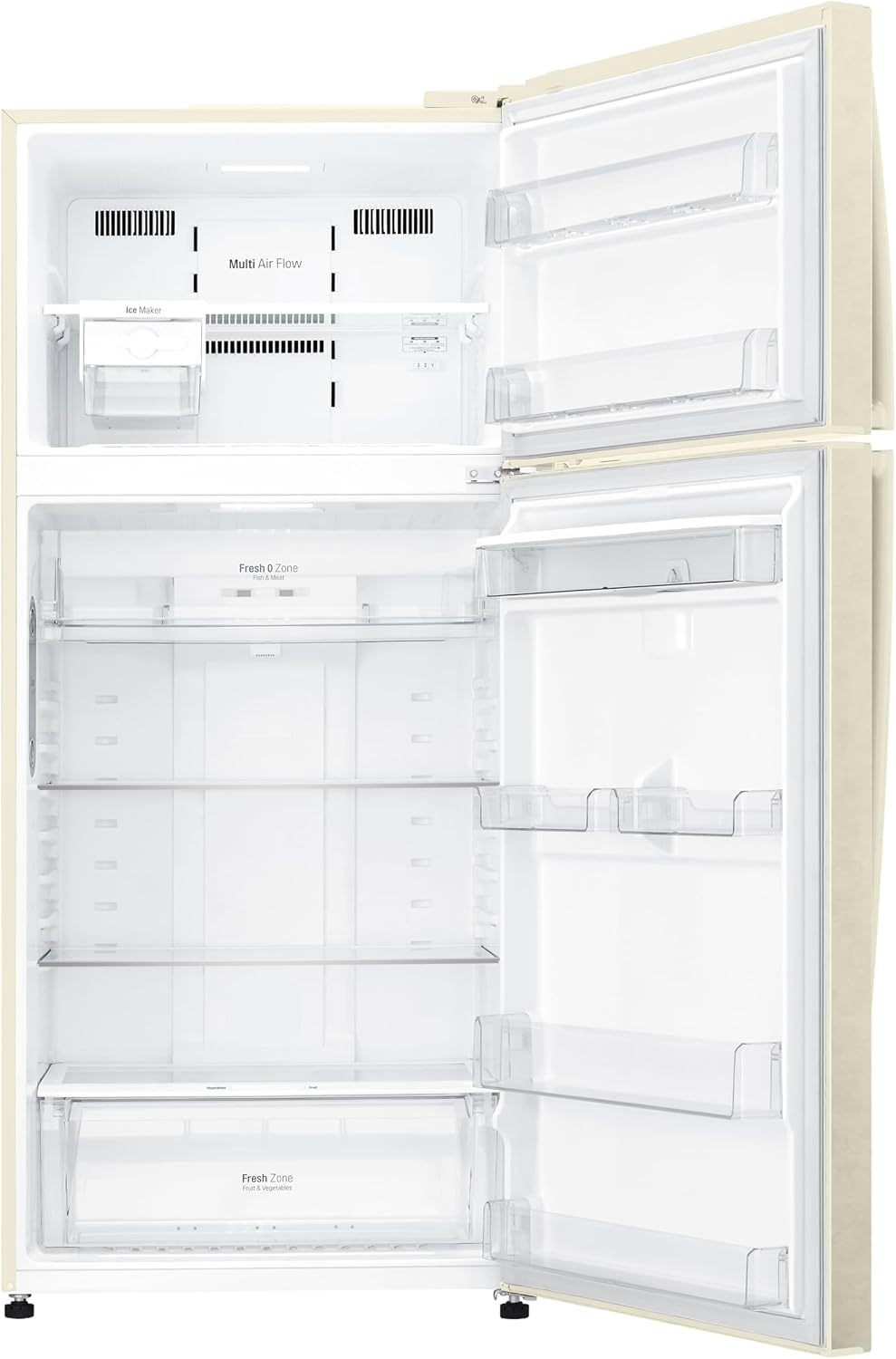 LG GTF744SEPED Frigorifero Doppia Porta, Classe E, 509l, Wi-fi, Door Cooling, Gestione Umidità, Dispenser Acqua, Cassetto 0 Gradi, Fabbricatore Del Ghiaccio, Compressore Smart Inverter Sabbia