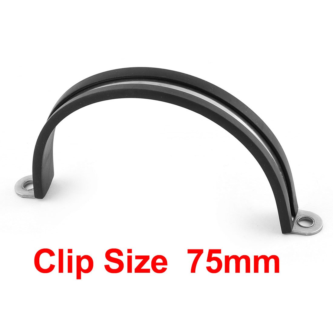 Aexit 75mm Dia Rubber Lined U Shaped Wire Cable Hose Pipe Clamps Clips Balck 5 Pcs (54c8a484dcf7610d24323fb6f5786cbc)