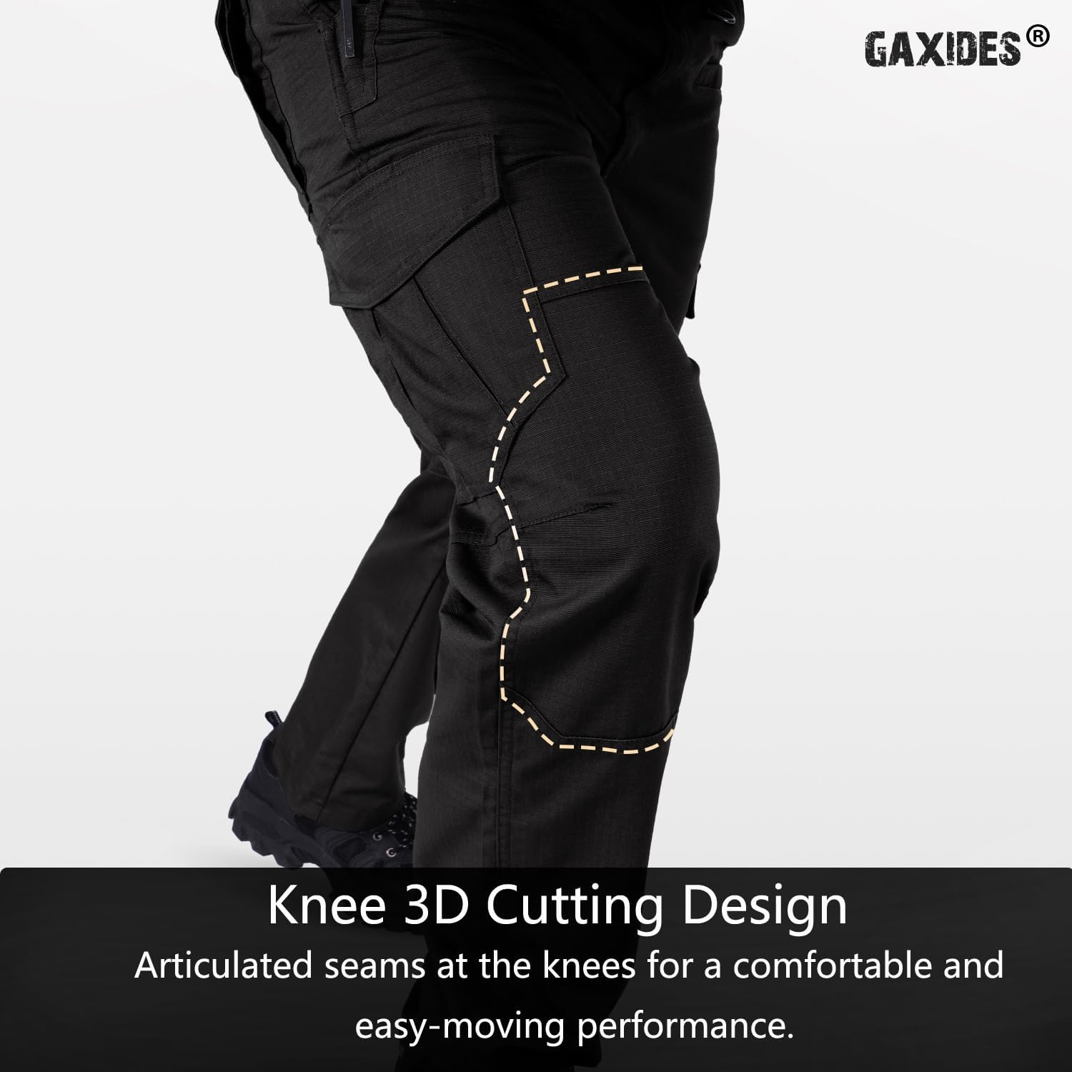 Men's Tactical Pants, Waterproof Rip-Resistant Cargo Pants with 9 Pockets for Hiking, Work, Camping,and Fishing. - Image 4