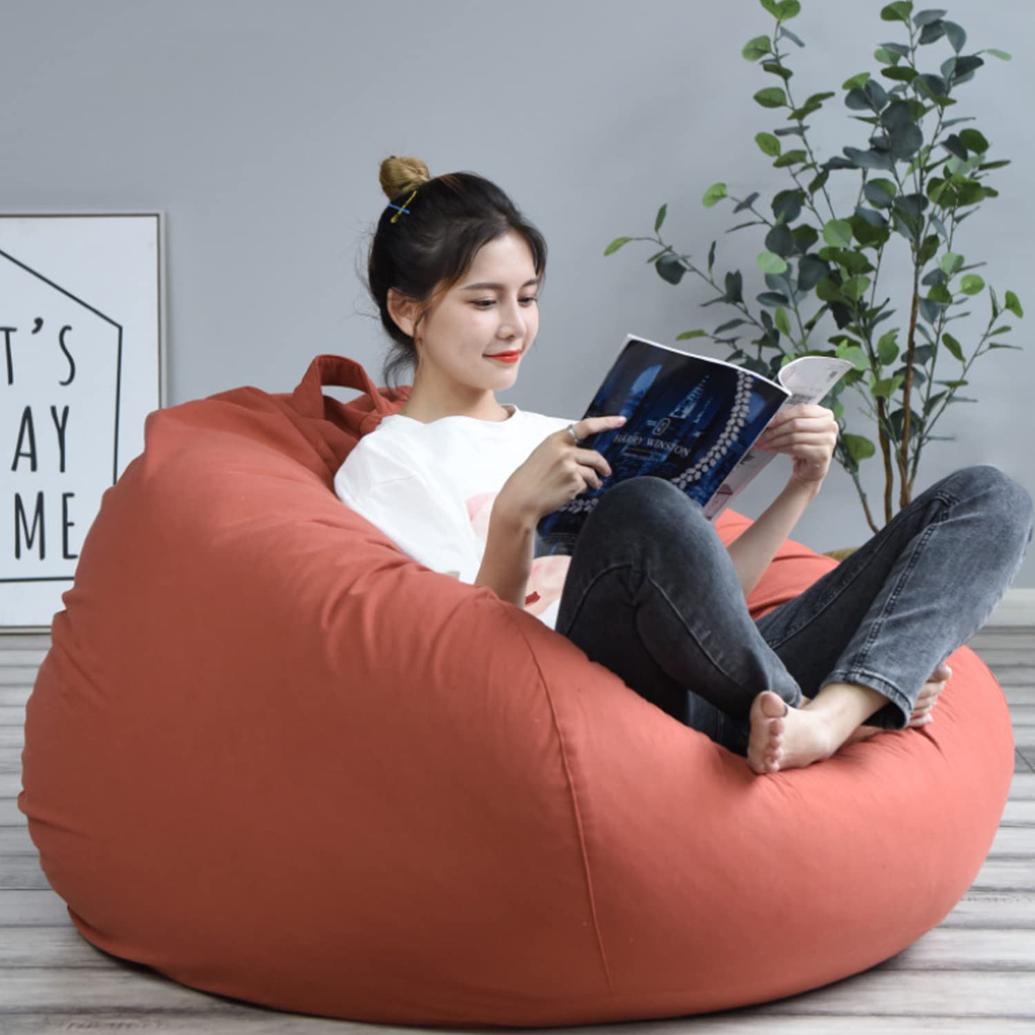 Sillón Puf Infantil Multicolor – Funda De Asiento De Taza Para Bañera Y Juego, Bolsa De Frijoles Suave Para Dormitorio O Sala De Juegos