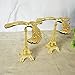 Decorative Balancing Bird Eiffel Tower Model, Metal Alloy Desk Ornament, Gold Bronze Silver, Physics Balance Toy, 4.9-8.1 Inch, Office Home Decor (Gold (M))