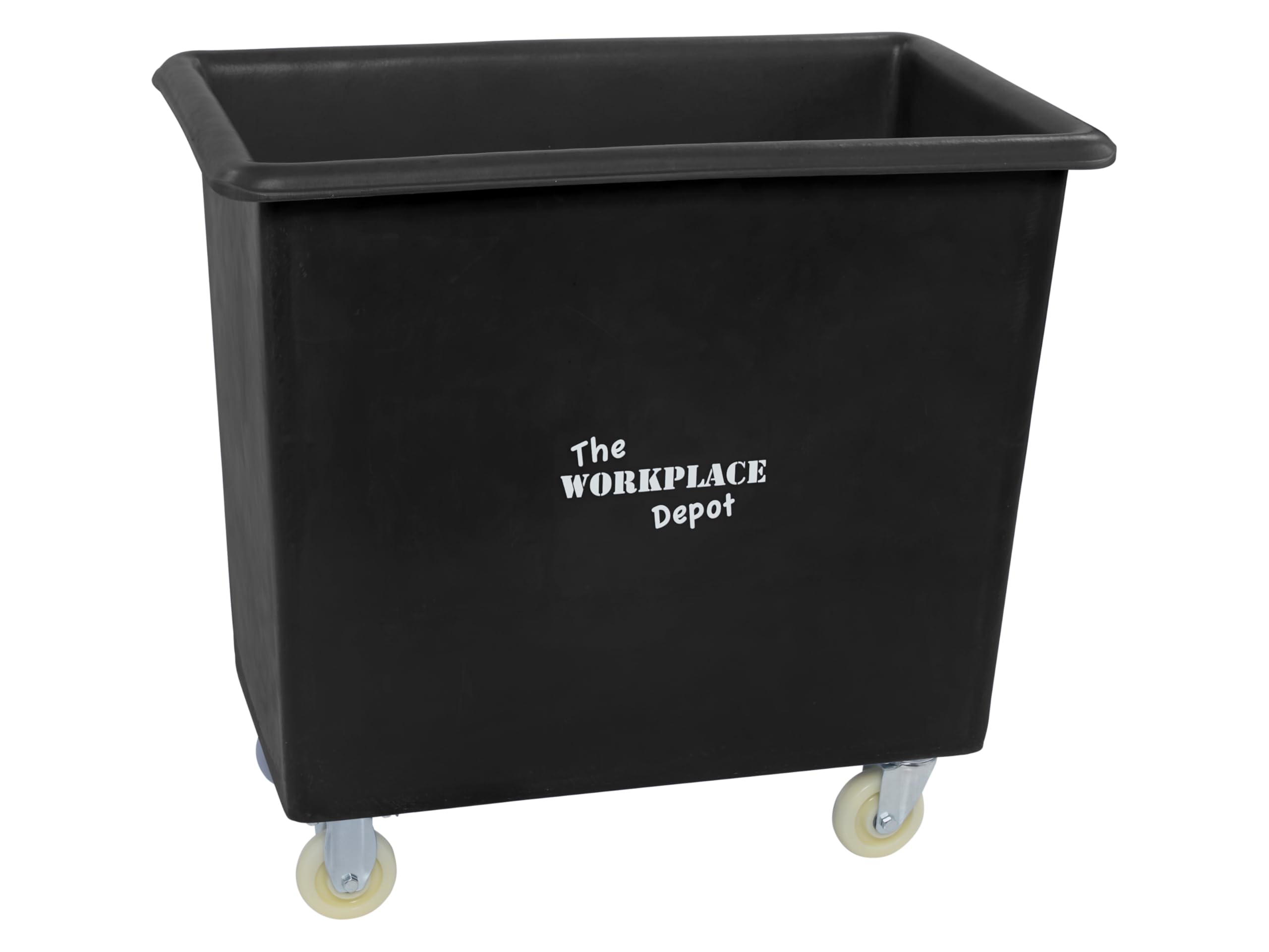 The Workplace Depot Heavy Duty Bottle Bin, Durable Plastic Recycling Bin, Glass Bottle Skip on Wheels for Bars, Retail & Factories (Black, 200 Litre)
