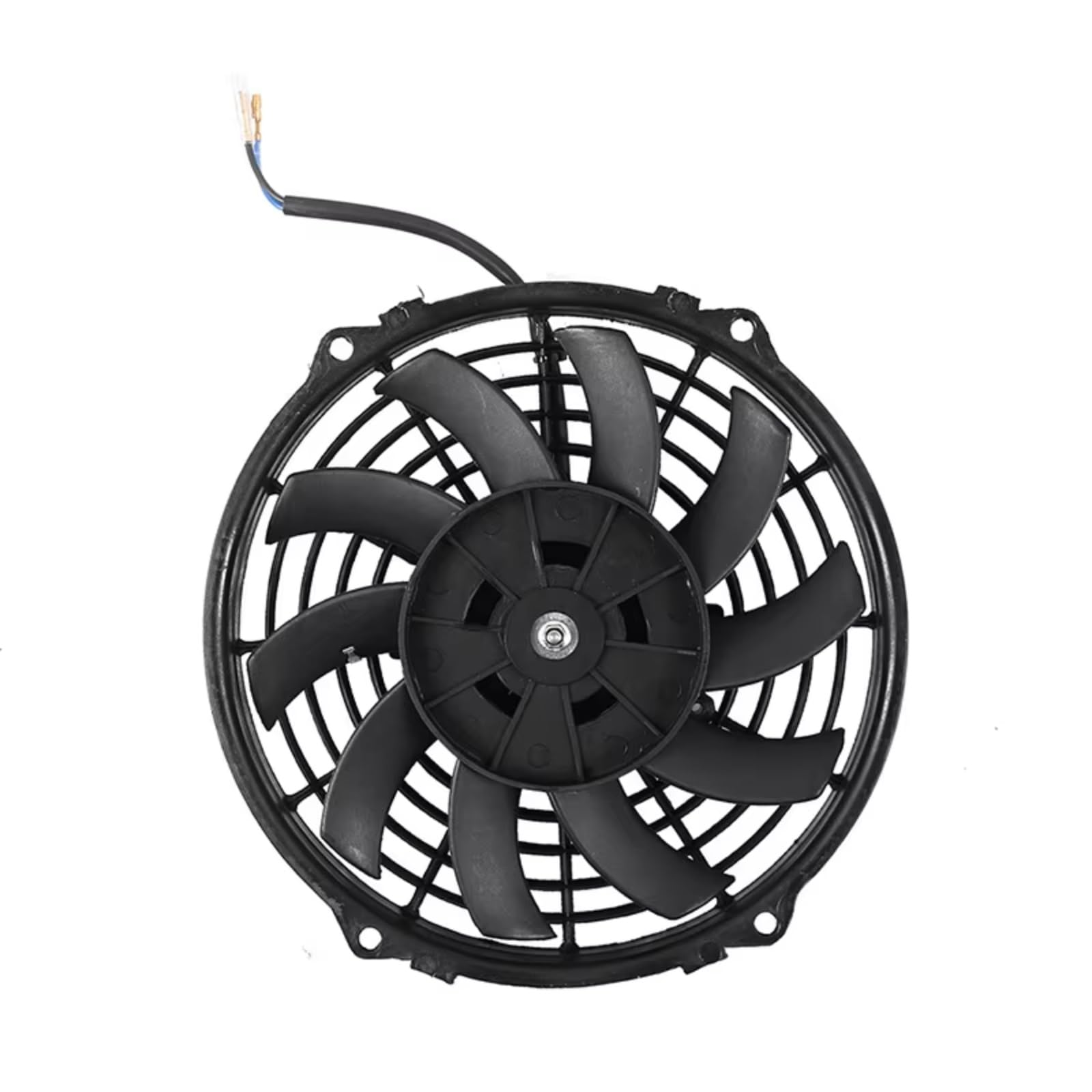 Ventilador Refrigeración Motor 10 Pulgadas Universal 12V 80W 2100RPM Aire Acondicionado Coche Ventilador Refrigeración Radiador Electrónico Cuchillas Kit Montaje Fresco Eléctrico