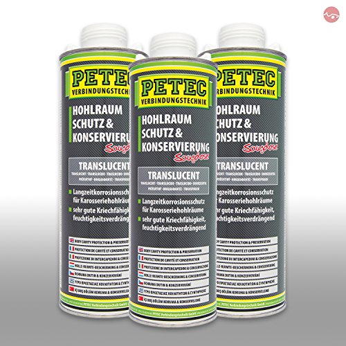 3x 1L PETEC 73510 Hohlraumschutz & Konservierung Hohlraumversiegelung Saugdose
