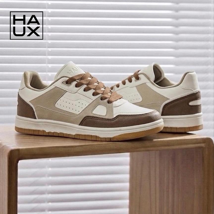 Image of HAUX Stylish Casual Mid Top Sneaker and Trendy Shoes with Laces for Men & Boys, Perfect, College, Parties and Outings, Lightweight, Comfortable, and Durable for All-Day Use, Cushioned Sole for Walking and Outdoor Styling