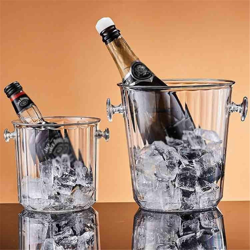 Ice Bucket Acrylic Ice Bucket Commercial Champagne Home Bar Small Pellet Filled with Champagne Bucket(Small)