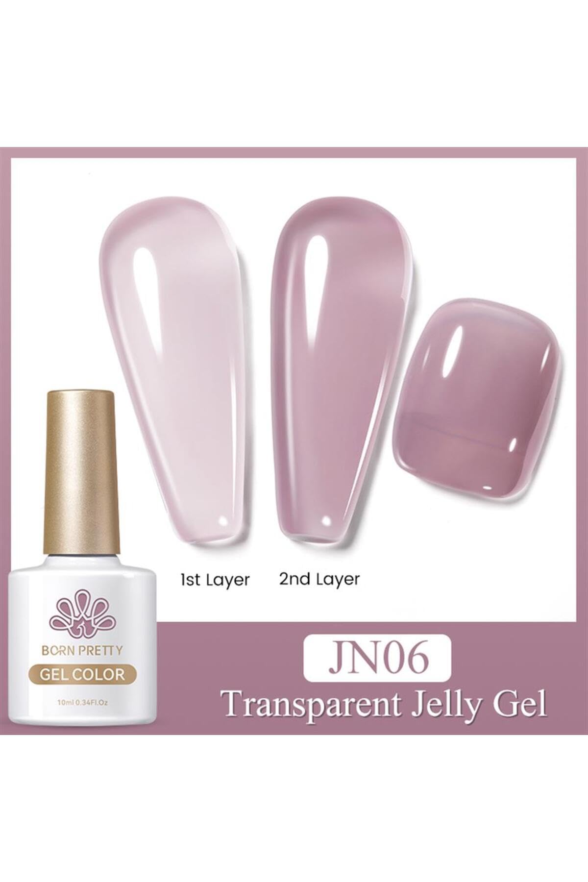 Born Pretty 10Ml Jelly Nude Seri Kalıcı Oje Jn06 (56347) 3776