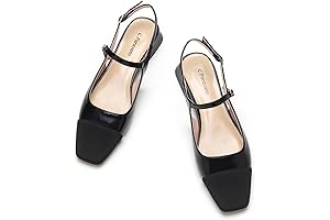 Women's Square Toe Slingback Flats: Comfortable and Stylish for Any Occasion