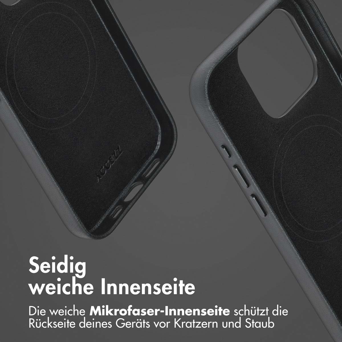 ACCEZZ 2 in 1 Handyhülle iPhone 15 Pro Hülle Abnehmbare magnetische mit Mit Handschlaufe, Kabelloses Laden, Kartenfach Schutzhülle Kompatibel für iPhone 15 Pro Schwarz