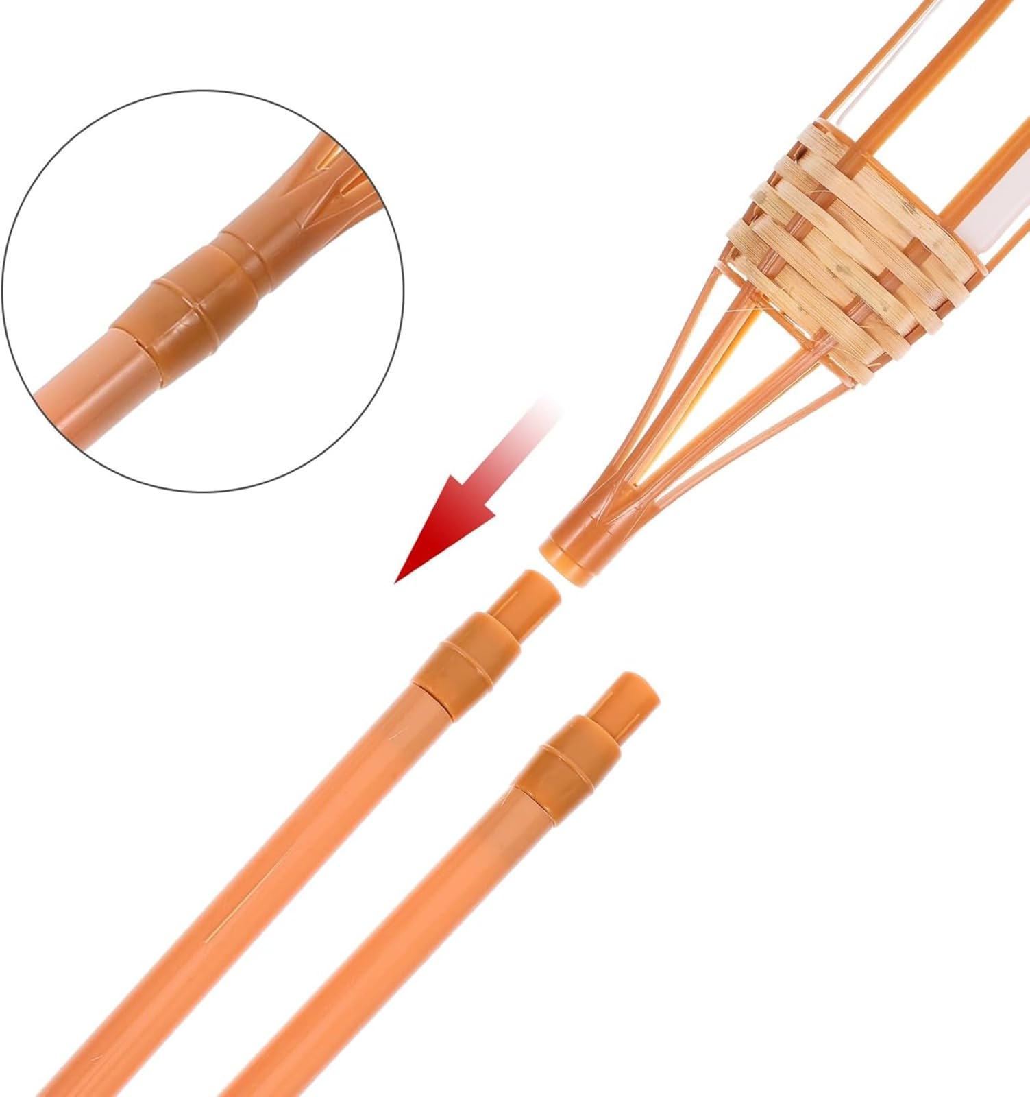 Antorcha Solar de Bambú para Exteriores 12 LEDLuces, Lámpara de Antorcha de Jardín, Linterna para Patio y Césped, Luz Decorativa para Fiesta al Aire Libre，luces solares led exterior jardin