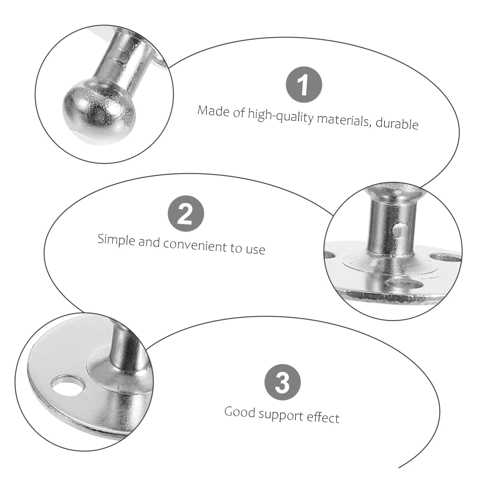 Balacoo Lift Support Base Gas Spring Mounting Bracket 3-Hole Round for Auto Outdoor Use