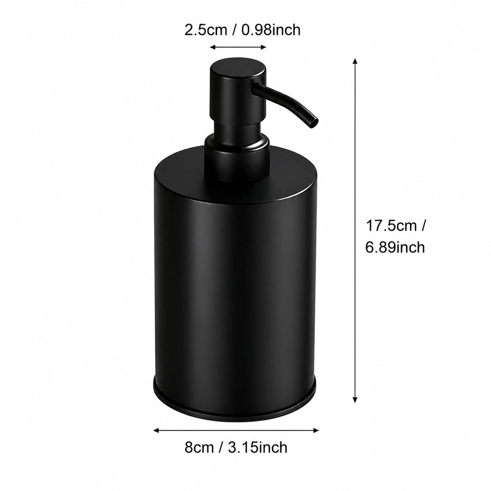Dispensador de jabón,dispensador de jabón de acero inoxidable 304 de 400 ml | Dispenser di sapone da appoggio ricaricabile e antiruggine per bagno, cucina, casa e hotel