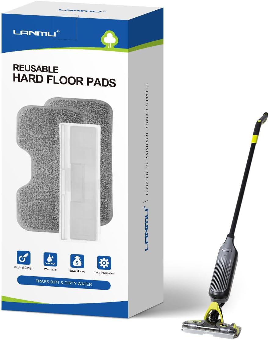 LANMU Reusable Pads Refills Compatible with Shark Vacmop