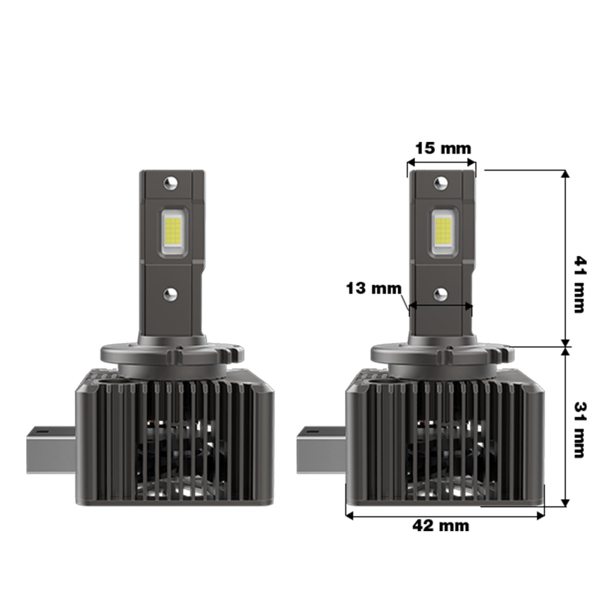 SIMONI RACING D3S Kit 2 Lampadine D3S LED - 6500K Bianco - Kit di Conversione Faro LED, Canbus Compatibile con centralina Xeno Originale