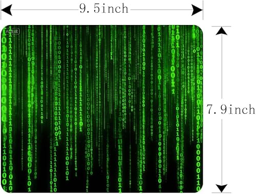 Miniatura 5 de Alfombrilla de mouse para juegos, estilo matriz, codificación, de goma antideslizante, para computadoras, laptop, oficina, hogar, rectangular,