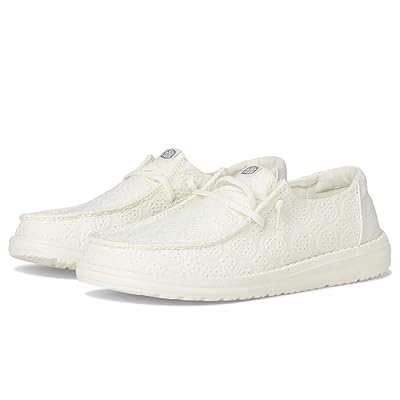 Hey Dude Kids Wendy Eyelet Lace (Little Kid/Big Kid) Girls Shoes White