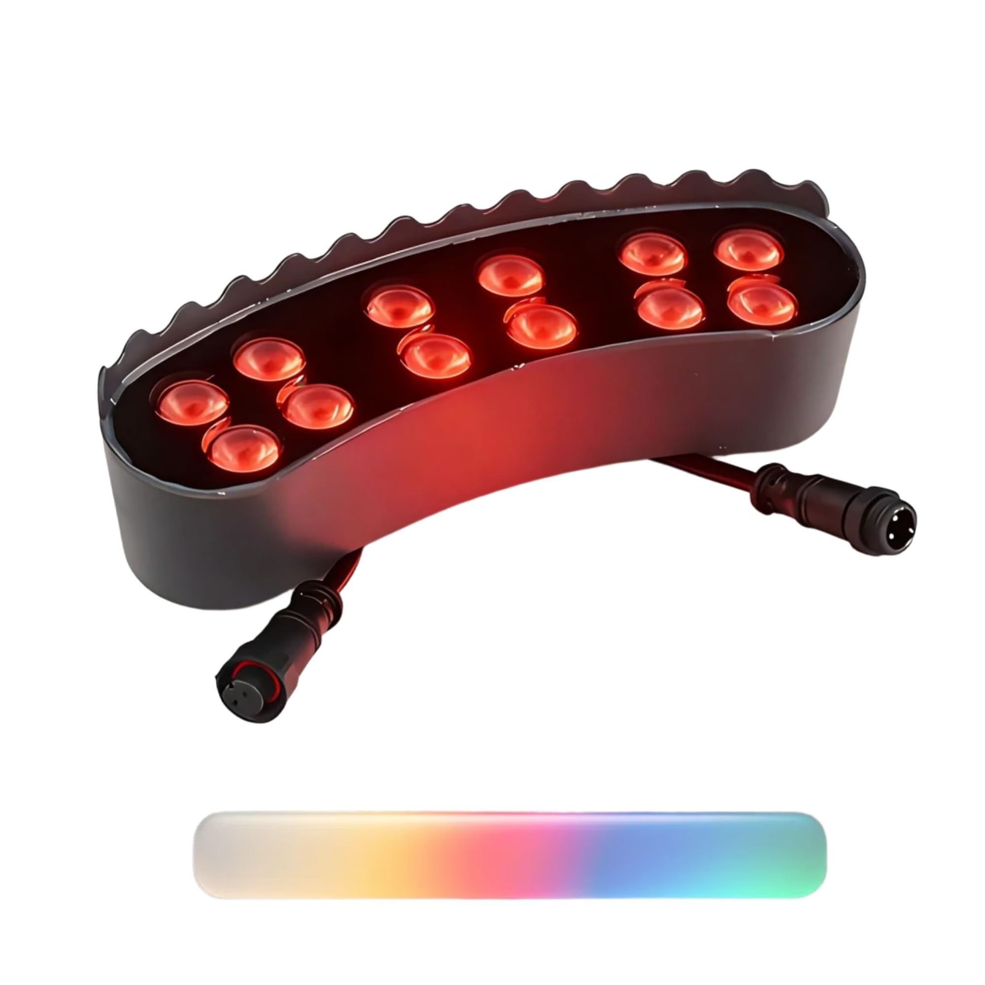 Opaeroo Circular Lights for Tree Root Illumination, Outdoor Low Voltage Garden Lighting Kit, Ip65 Waterproof Landscape Spotlights, 12w 24v Wired Led for Tree and Building Accent Lighting red 1light