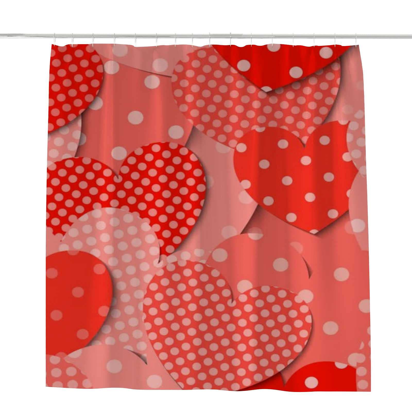 Rideau de douche de qualité supérieure CHEHONG motif cœurs en papier chic