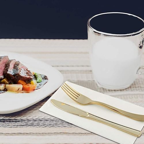 Miniatura 5 de Vplus Paquete de 200 toallas desechables de alta calidad, suaves, absorbentes, servilletas de fiesta para recepción de bodas, fiestas, cenas o